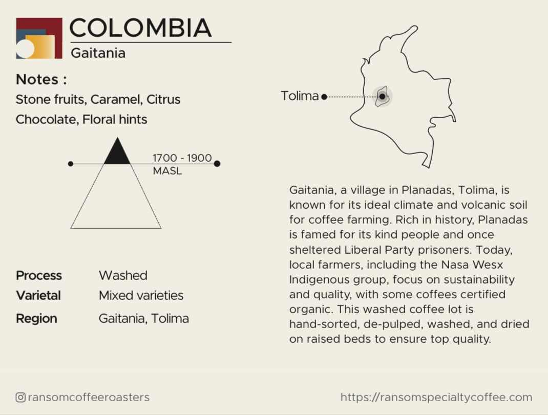 Single Origin- Colombia Gaitania