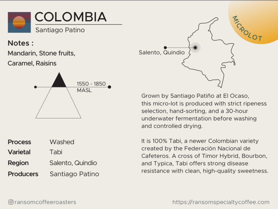 Single Origin- Colombia, Santiago Patino
