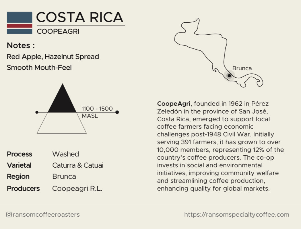 Single Origin- Costa Rica Coopeagri- Espresso Roast