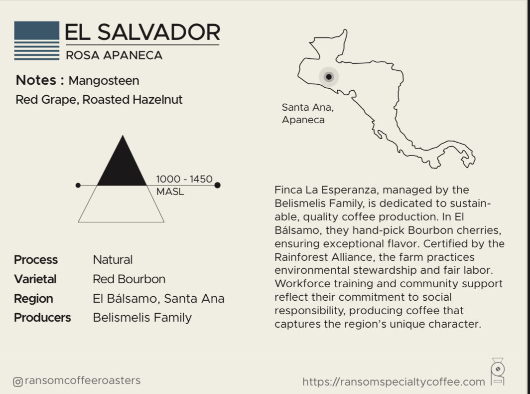 Single origin- El Salvador- Espresso Roast