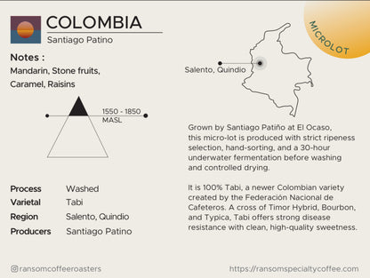 Single Origin- Colombia, Santiago Patino